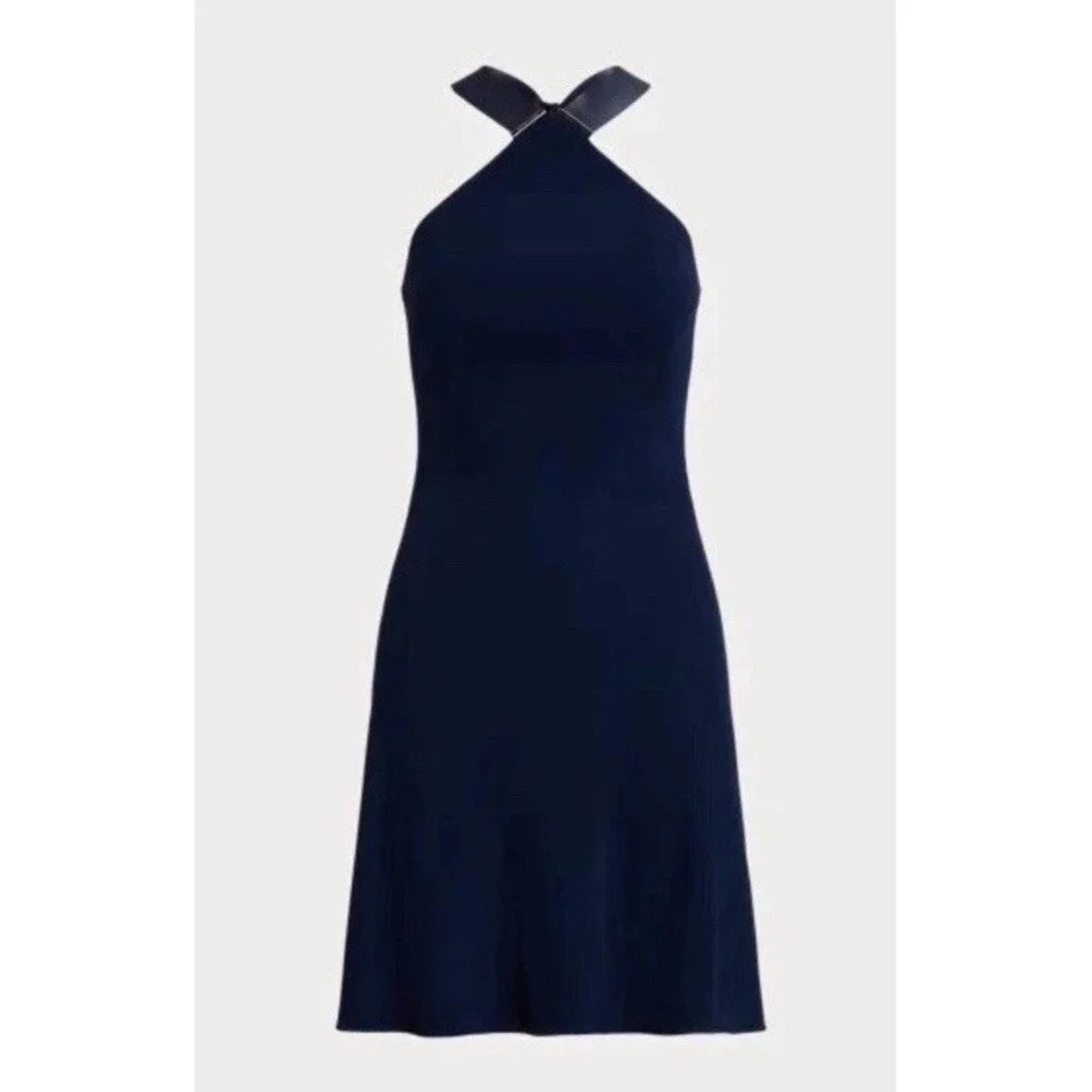 Ralph Lauren Collection Jinett Jersey Halter Day Dress Size 10 US - Picture 5 of 12